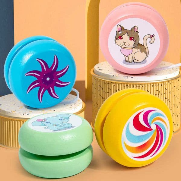 Childrens toy yo kindergarten small gift lovely hand gift yoyo ball wooden fun toy S260406