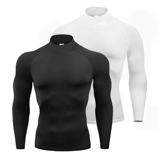 Men Running Tshirts Compression Long Sleeve Sport Shirts Fitness Tight Training Jogging Tees Gym Sportswear Quick Dry Rashgard 260407