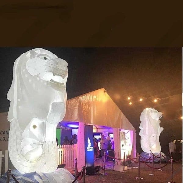 Free delivery Outdoor displayed giant led inflatable merlion Parade Advertising Lion Animal Cartoon Mascot For Sale