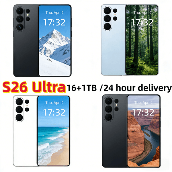 2026 new S25/S26 Ultra smartphone 5G mobile phone 5g 16GB+1TB Lock Camera FreeTouch Screen Android Phone HD Display Face Recognition Fingerprint Unlocking card