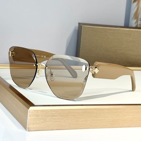 Designer Sunglasses For Men Women 40072 Catwalk Fashion Avant Garde Goggles Style Anti Ultraviolet Popularity Oval Metal Frameless Glasses Random Box