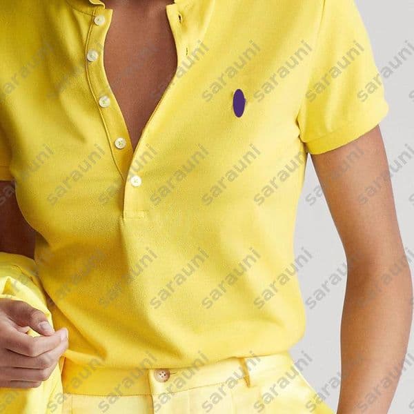 Womens Designer Polo Shirt For Ladies Short Sleeve Colorful Classic Embroidery T Shirts Luxury Polo Tees Summer 5 Button Tee Shirts