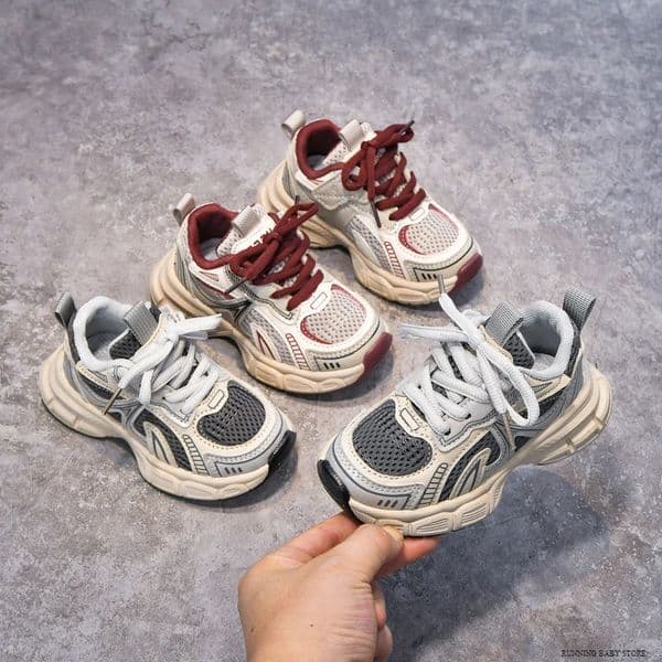 Childrens Boys Girls Chunky Sneakers Kids Hiking Tennis Running Shoes Toddler Lightweight Breathable Casual Trainers I01156 260407