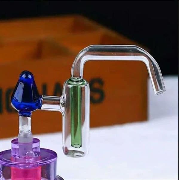 Smoking Pipes Europe and America Colored multi spiral Glass Hookahs Bongs Diamond filter walking board