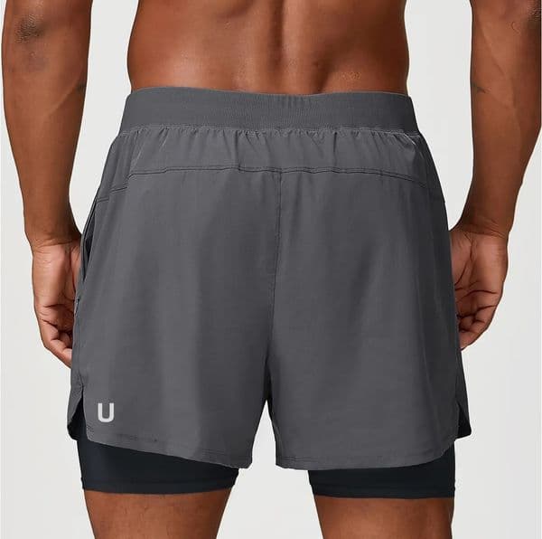 UU-L4790 Men's Running Quick-drying Shorts Sports Zipper Fashion Outdoor Tennis Double Bottoms
