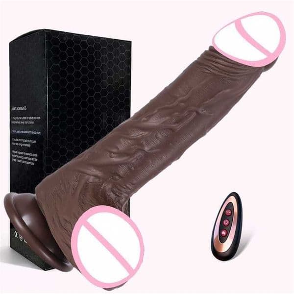 Adult sex toy with heating 10 thrusts and vibration modes thrust dildo vibrator remote control suitable for couples MTKG