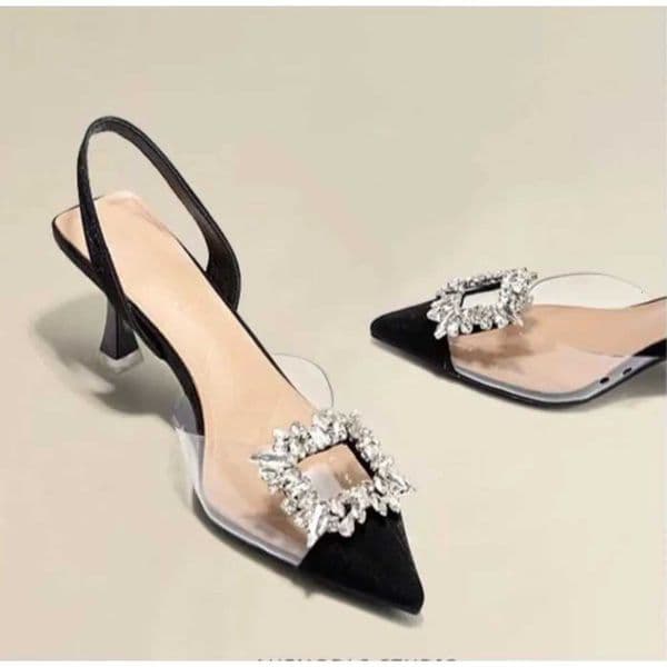 Spring and Autumn Fashion New Sexy Banquet Comfortable Crystal Transparent Solid Color Pointed Toe Womens High Heels Pumps Z260407