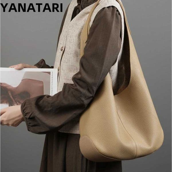 YANATARI genuine leather women bag large capacity bag tote bags woman ladies handbags big shoulder bag Shopping bag H260406