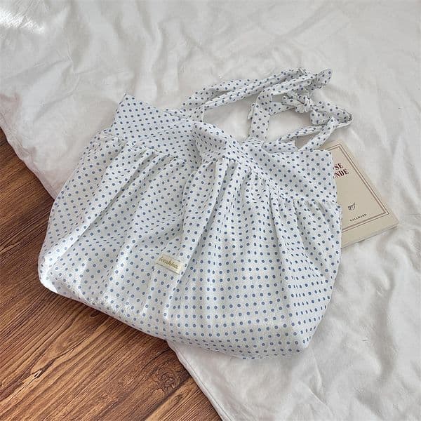 Lazy Wind Pleated Skirt Strap-up Shoulder Bag Large Capacity Underarm Bag Korean Canvas Bag Spring and Summer New Bag