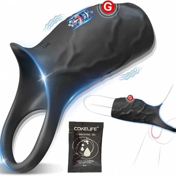 Vibrating Penis Sleeve Pleasure Ring Vibrator Extender for Testicle Prickly