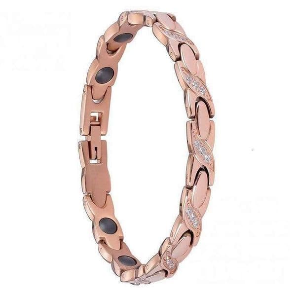 stainless women's non-fading white zircon titanium steel magnetic bracelet, light luxury with a high-end feel