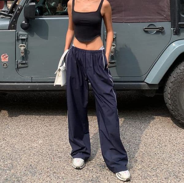 Spring Womens High-waisted Slimming Bell Bottoms Sweatpants Two-way Wear Casual Drawstring Pants Versatile 240807