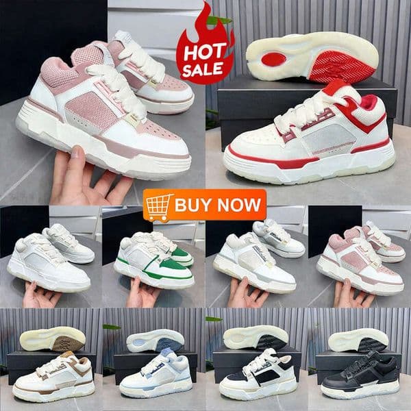 with box AAAAA top-quality ma-1 designer skeltop2 best selling couple's bone men women am brand shoes leather mesh daily outfit various color styles complete