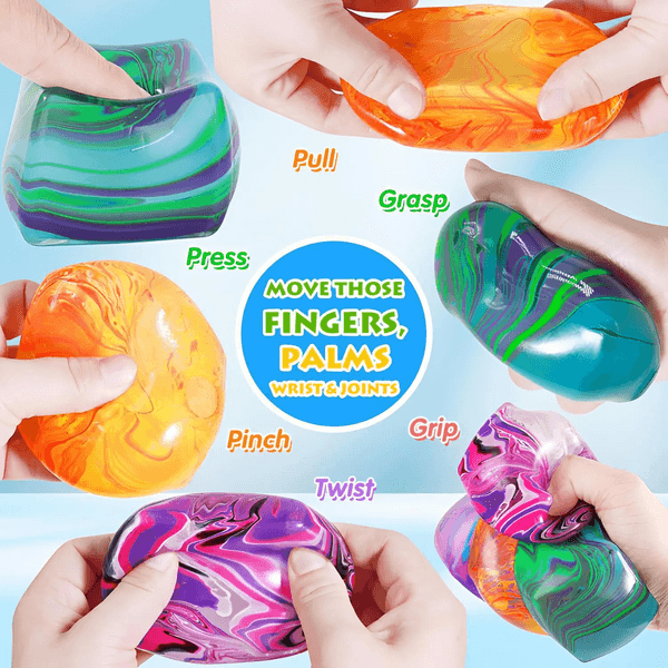 In Stock 5.5CM Flow Ice Cubes Squishy Needoh Nice Unique Swirling Color Blend Cube Office Stress Relief Sensory Toys Birthday Gifts