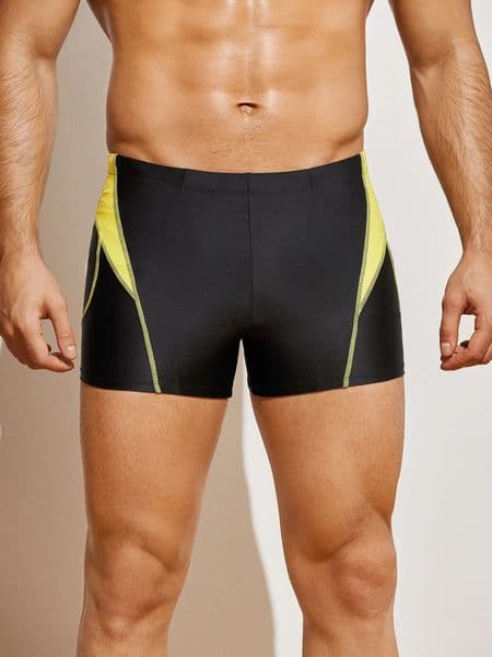 Mens Professional Boxer Briefs Swimsuit Compression Quick Dry Swimming Pants 260407