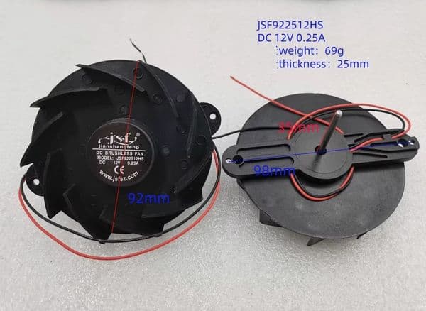 Free shipping original JSF922512HS M-305IB 12V car refrigerator butterfly shaped cooling fan