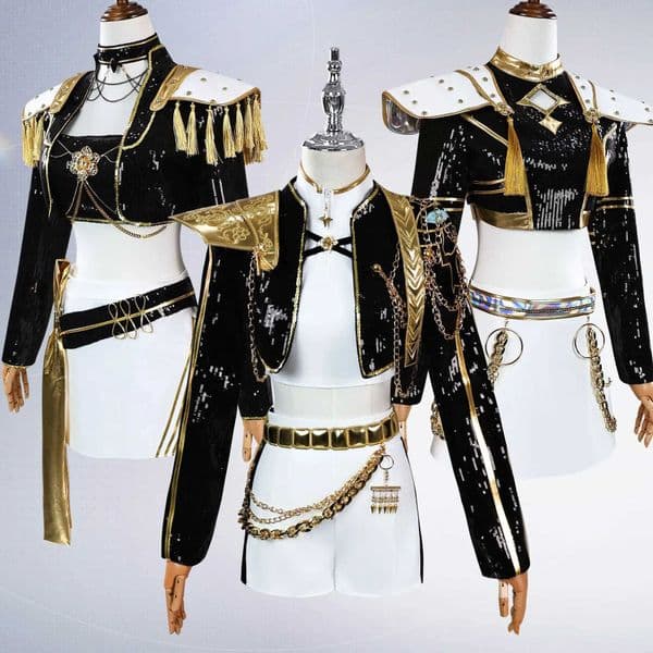 Black Gold Rumizo Yimira cosplay KPop Devil Hunter childrens cosplay costumes Halloween party cosplay costumes for girls S260406