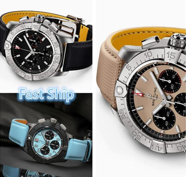 Chronometer Chronomat Dive watches Pro Chronograph Quartz watches Fashion Business Sports Calendar stainless steel Men Watch