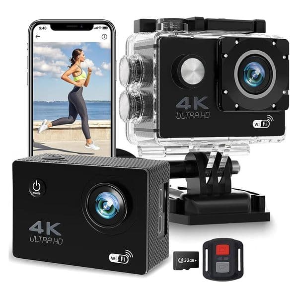20 Action Camera Ultra HD 4K 30FPS WiFi Underwater Cameras Waterproof Helmet Bicycle Video Recording Cameras Outdoor Sport Cam 260403