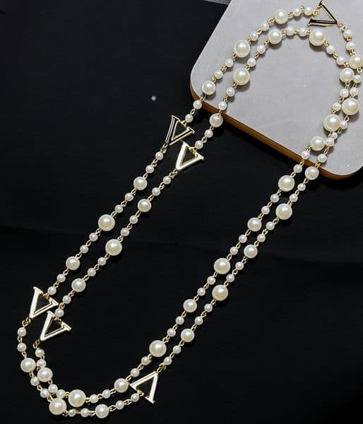 Newest style Brand Designer Pendants Necklaces Crystal Pearl Brand 6 Letter Pendant Choker Women Sweater Chain Jewelry Accessories 20style