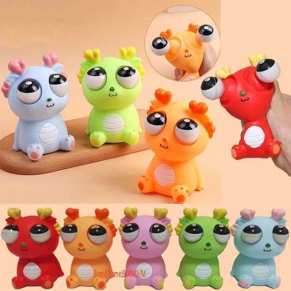 Creative Pop-up Big Eye Dragon Sensory Decompression Kid Gift Eye Dragon Dinosaur Squeeze Gazes To Vent Funny Stress Relievers H260407