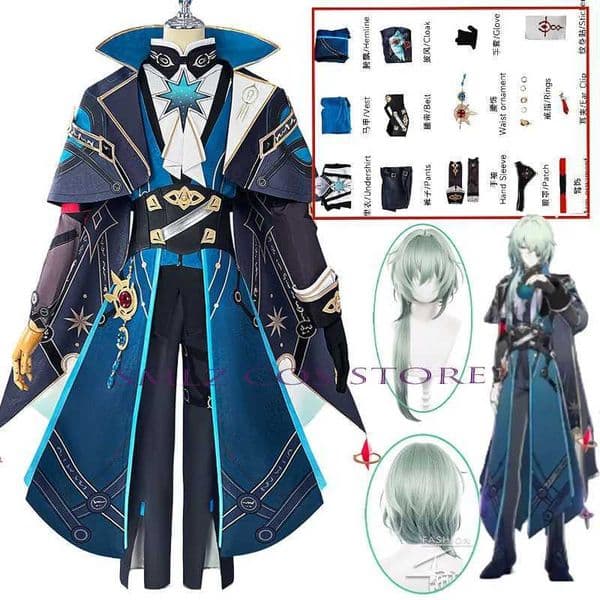 Anaxagoras Cosplay Game Honkai Star Rail Costume Anaxa Uniform Wig Grove Of Epiphany Amphoreus Hallowen Outfit for Women Men S260406