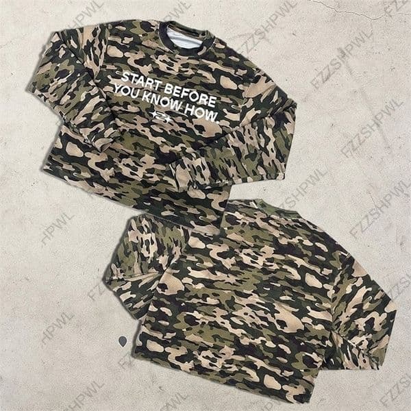Camouflage Harajuku Graphic Print Punk Men Y2k Long sleeve Top Streetwear Casual Long sleeve T-shirt Rock Gothic Clothes Hip Hop 260403CJ