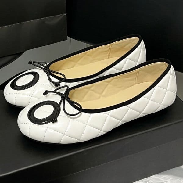 L102 Designer Ballet Flats Women's Quilted Leather Slip-On Ballet Shoes Luxury Round-Toe Women's Dress Shoes