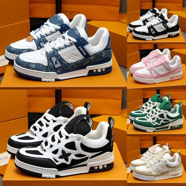 Designer shoes low trainers Vintage Casual Sneaker Cowhide Upper Breathable Insole Non Slip Rubber Outsole Fashion Low Top Sports Shoe For Men Women Shoes
