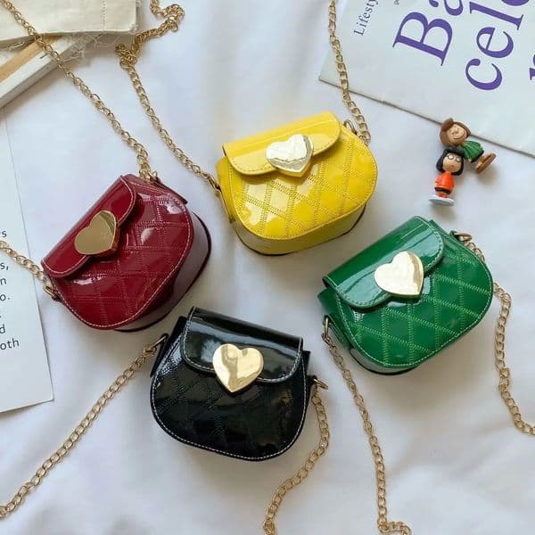 Lovely Patent Leather Childrens Crossbody Bags Cute Little Girls Mini Shoulder Bag for Kids Fashion Coin Purse Small Handbags 260407BJ