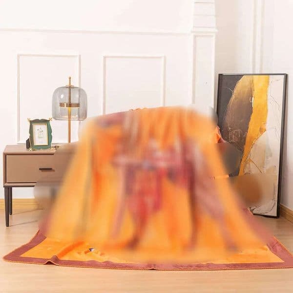 European Style Trendy Brand Snow Fox Velvet High End Hotel Sofa Bedroom Throw Travel Airplane Thick Blanket