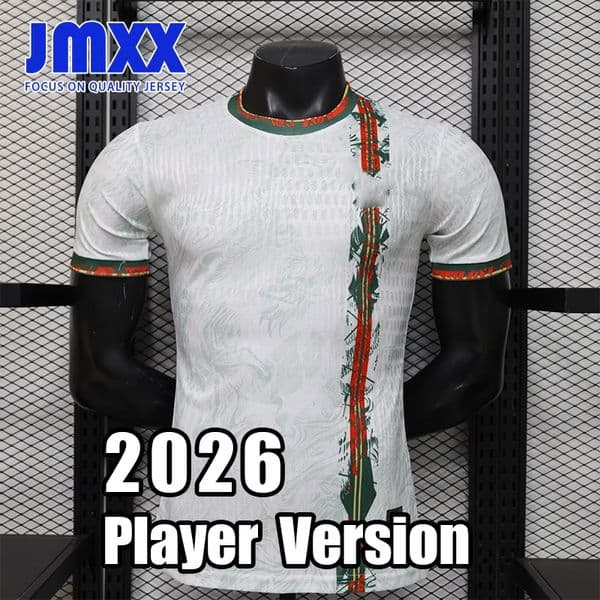 JMXX 26 27 Portugal Special Soccer Jersey White Pre Match Training Mens Uniforms Jerseys Football Man Shirt 2026 2027 Player Version
