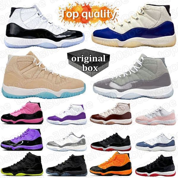 Free Shipping Designer jump mans 11 11s basketball shoes gamma blue cherry men women high low Cement Green Snakeskin Bred Rose Space Jam Sneakers With Box Size 36-47
