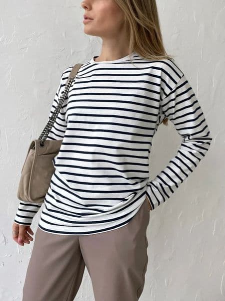 Wolfeel 2025 Summer Long Sleeve Striped TShirt Basic Casual Tops Female Cozy Loose Cotton Tees Harajuku T Shirt 260331BANJIA