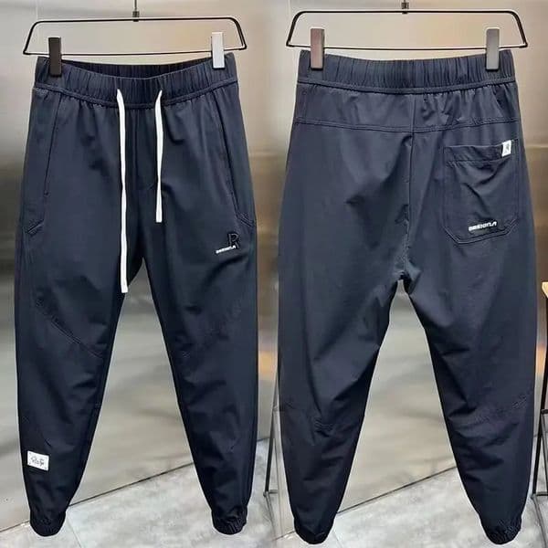 Mens Summer Pants Man Sweatshirt Cropped Trousers Male Clothes Running Jogging Sport Big Size Joggers Ice Silk Gym 260407