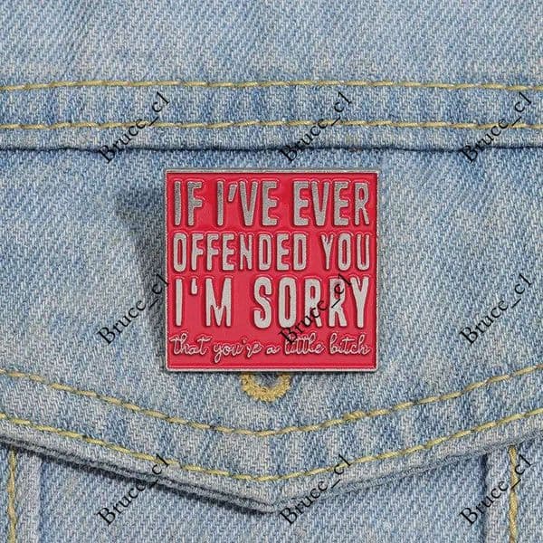 Englist quotes badge Cute Anime Movies Games Hard Enamel Pins Collect Cartoon Brooch Backpack Hat Bag Collar Lapel Badges