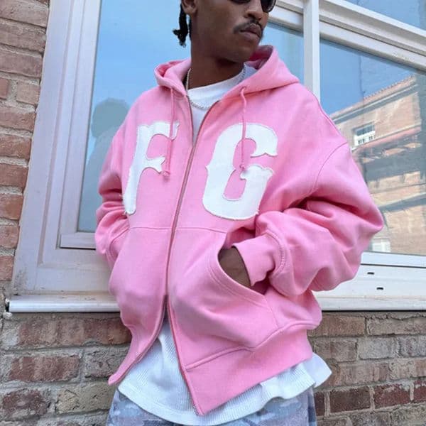 American Y2k Harajuku blue large-size letter print zipper hoodie for women fashionable and personalized hip-hop couples hoodi 260403