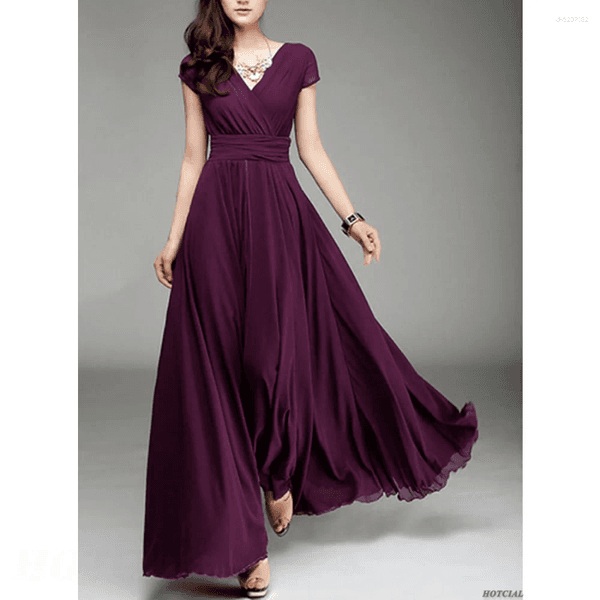 Casual Dresses Women Ladies Clothing Short-Slve Sexy Club Boho Beach Dress Lady Summer Dp V Neck Party Long Maxi Z260512