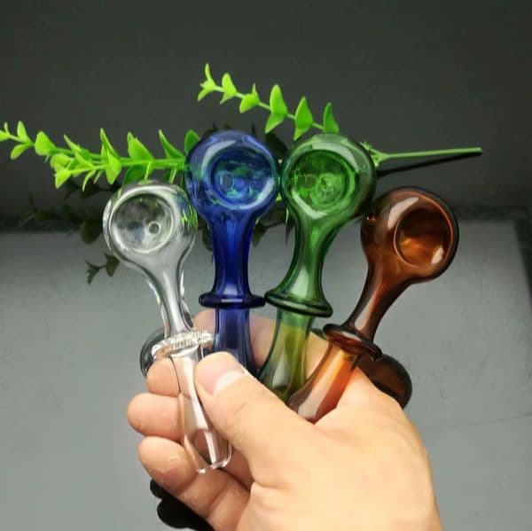 Glass Pipes Smoking Hand-blown Beautifully Handcrafted Smoking Pipe Colored wheeled glass pipe