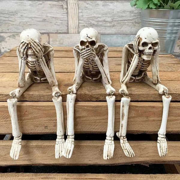 Designer Skull Resin Skeleton Ornaments Halloween Outdoor Party Courtyard Decoration Props gift set Pastoral Style Decoration 13