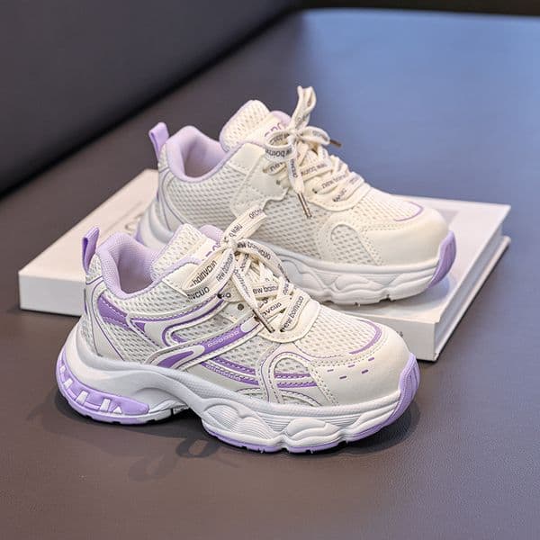 Toddler to Big Kids Trendy Dad Shoes Fashion Breathable Mesh Anti-Slip Sneakers for Youth Boys Girls Running School Play Outdoor Activities Free shipping