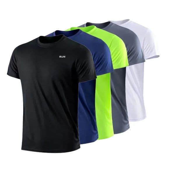 Summer Men Casual t-Shirt Short Sleeve White Tee Shirts Soild o-Neck Tops t Shirt Quick Dry Gym Running t-Shirts Male clothes 260408
