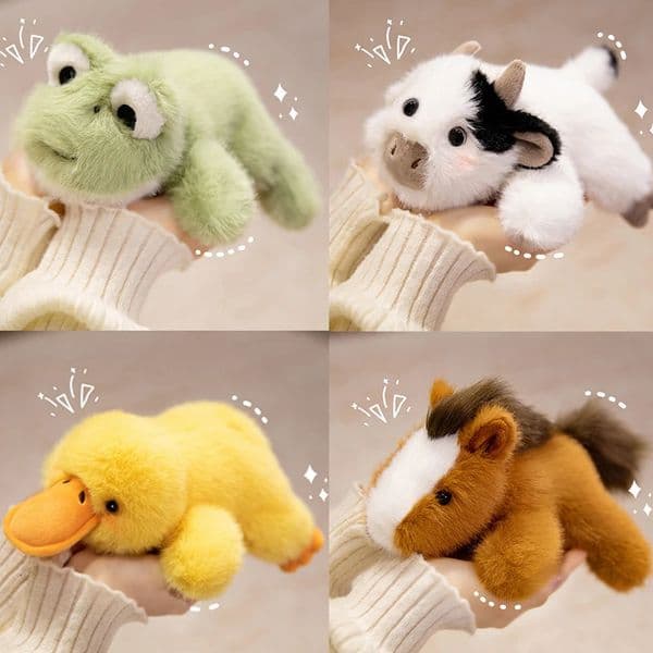 Kawaii 18cm Horse Duck Plush Toy Soft Stuffed Animals Frog Cow Mini Soft Doll Kids Toys Birthday Gift for Children 260407