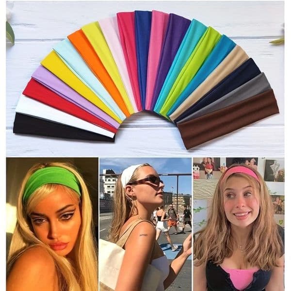 10 Pack Elastic Sports Headbands for Women Stretchy CandyColored Hairbands Fashion Sweatbands Fitness Yoga Running Cycling 260408