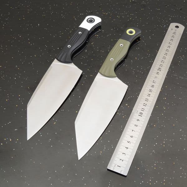 folding knife Top Quality 4010BK-01 Fixed Blade Kichen Knife CPM-154CM Satin Tanto Blade Full Tang G10 Handle Outdoor Survival Straight Knives with ABS Sheath