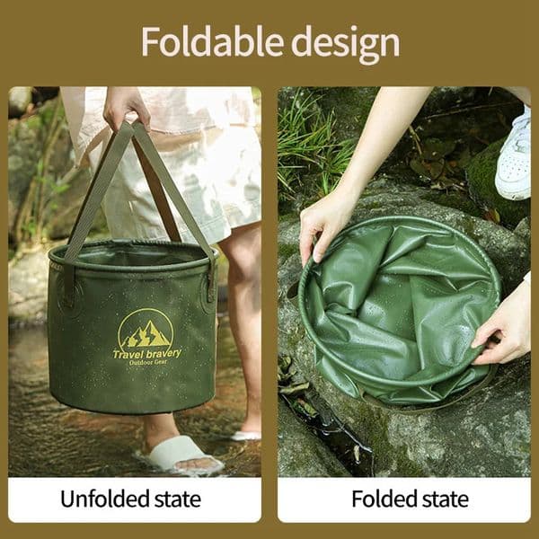 5816L Folding Bucket Camping Supplies Waterproof Water Storage Foldable Basin Hiking Fishing 260408