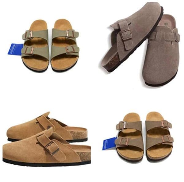 Designer Cork Sandals Slippers Waterproof slip resistant cozy Suede Leather Outdoor casual Beach sandals Slippers Beautiful Gift Men Women sandals