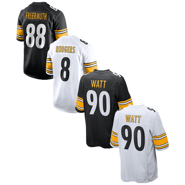 Quality 10 Trubisky 36 Bettis 90 Watt 88 Freiermuth 19 Smith-Schuster Jersey Plus Size for Adults