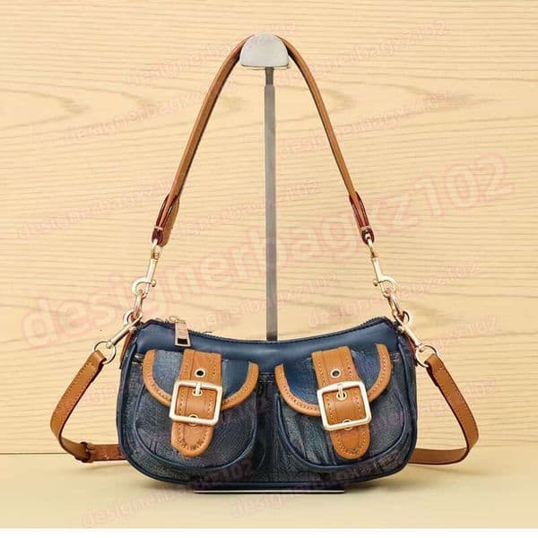 Coacs Bag Designer Bag Coaxh Bag Coaxh Bag Tote Bag Beach Bag Luxury Bag Ashton Chambrelle Denim Vintage Motorcycle Underarm Crossbody Shoulder Baguette Bag