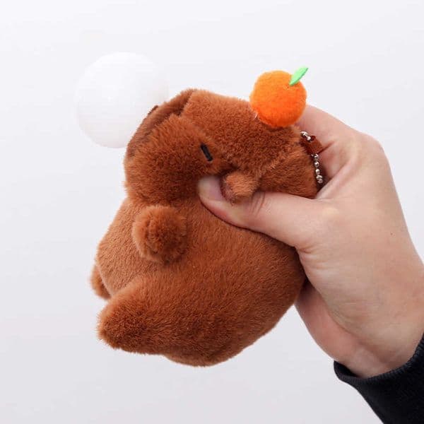 Wedding Toss Kapibara Bubble Blowing Capybara Plush Toy Squeaky Pendant Bulk Stock S260407